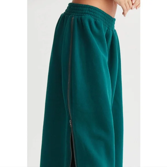 #836 🛑S,M Boho Chic Fabulous Wide-Leg Side Zipper Sweatpant - Picture 5 of 15